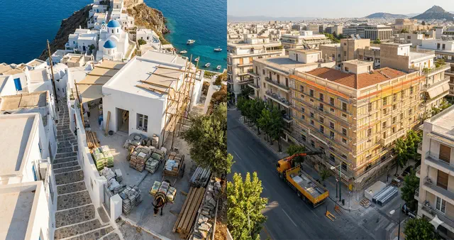 Island Renovation vs City Renovation in Greece